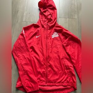 Nike running jackets red